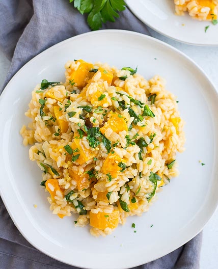 Vegan Risotto with Roasted Butternut Squash