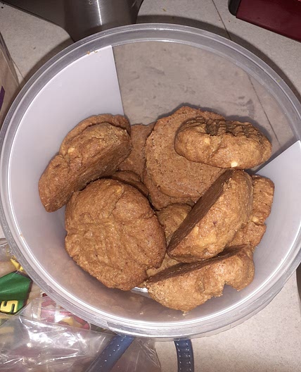 No sugar added Chunky Peanut Butter Cookies