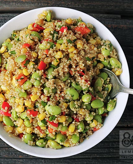 Quinoa Corn Edamame Salad (vegan, gf)