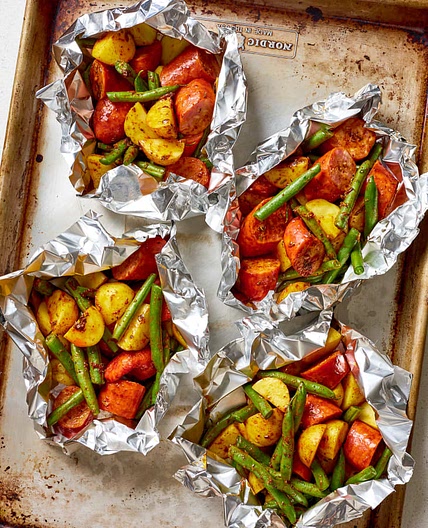 Sausage & Potato Foil Packets