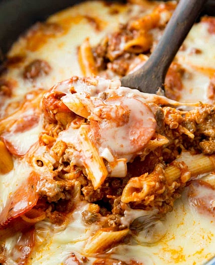 Crock Pot Pizza Casserole