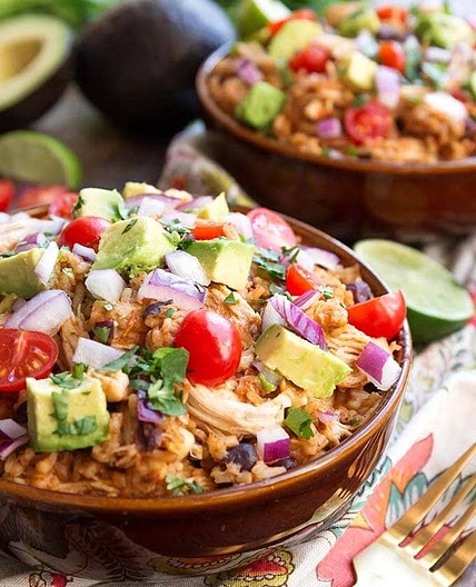 Instant Pot Chicken Taco Bowls