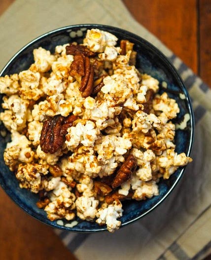 Brown-Butter Maple Popcorn With Pecans Recipe
