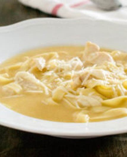 Fettuccine Alfredo Soup with Chicken