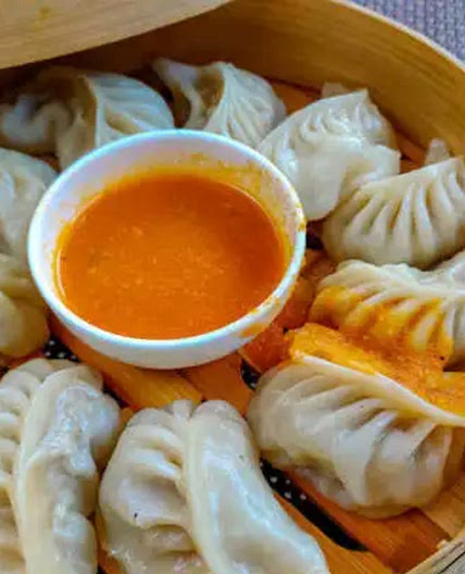 Pork Momo and Dipping Sauce