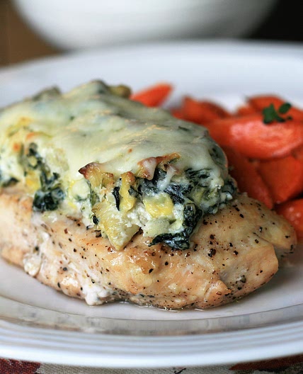 Keto Spinach-Artichoke Chicken