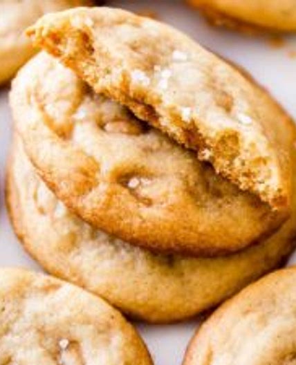 Salted Vanilla Toffee Cookies