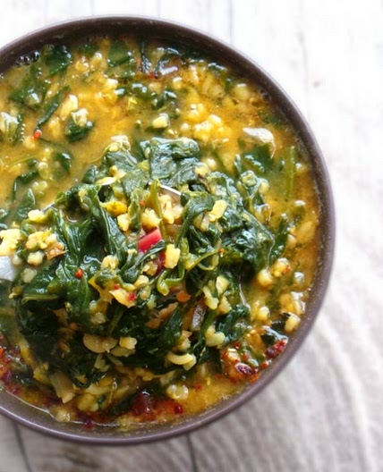 1 Pot Warming Bulgur, Red Lentil And Spinach Soup