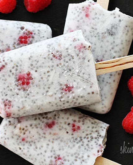 Raspberry Coconut Chia Pudding Pops