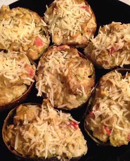Chicken Stuffed Baked Avocados