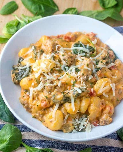 One Pot Creamy Sausage Gnocchi