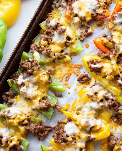 Cheesy Bell Pepper Nachos (Keto/Low Carb)