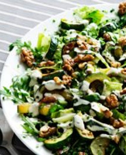 Keto zucchini and walnut salad