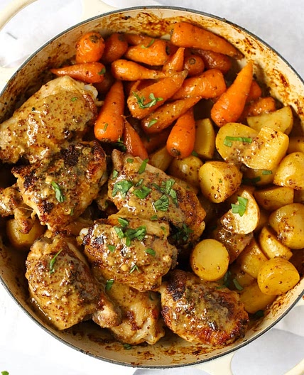 Honey Mustard Chicken Traybake