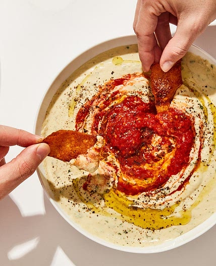 White bean dip with harissa