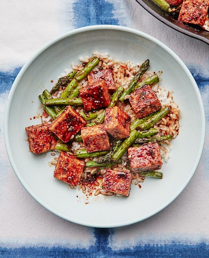 Black Pepper Tofu and Asparagus