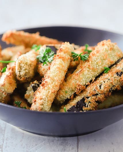 Air Fryer Fried Eggplant