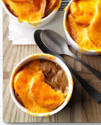 French Onion Soup with Meatballs