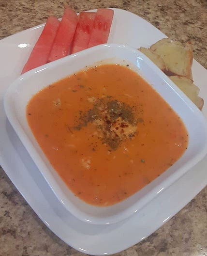 Roasted Red Pepper Crab Soup