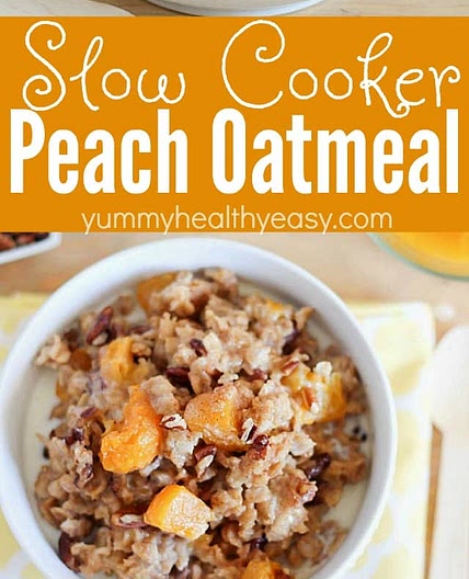 Slow Cooker Peach Oatmeal