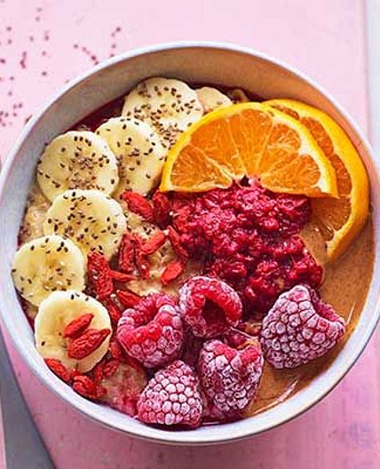 Healthy porridge bowl