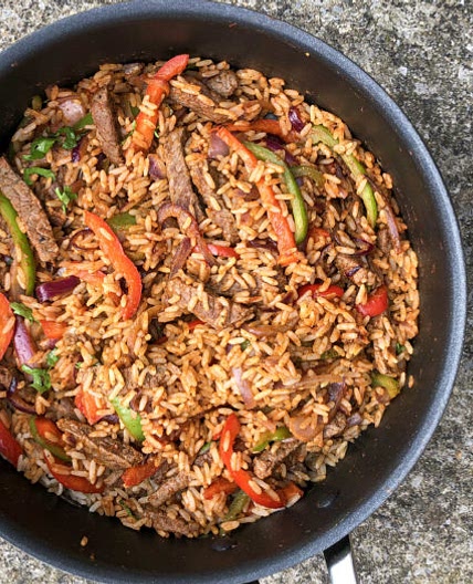 Mexican Fajita Steak and Rice