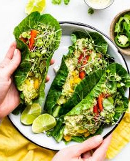 Mexican Avocado Egg Salad Collard Green Wraps {Paleo, Whole 30}