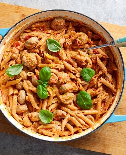 Healthy Pasta Recipes | Lean, Creamy Sausage Pasta Meal Prep | MYPROTEIN™