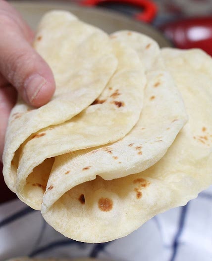 Homemade Soft Vegan Flour Tortillas
