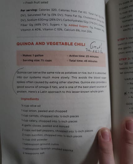 Quinoa & Vegetable Chili
