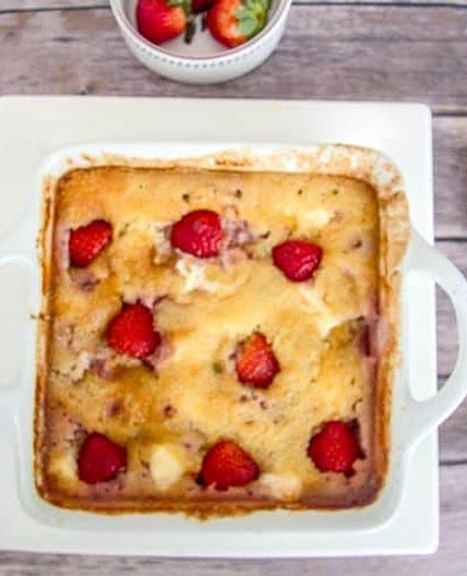Strawberry Cream Cheese Cobbler