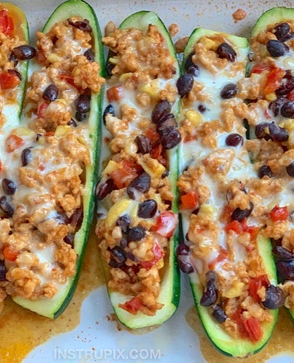 Taco Stuffed Zucchini Boats