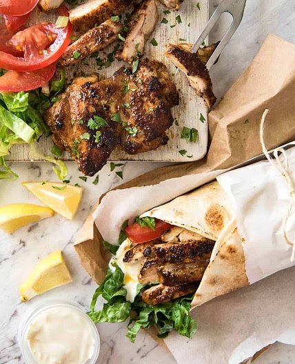 Chicken Shawarma & Turkish Flatbread