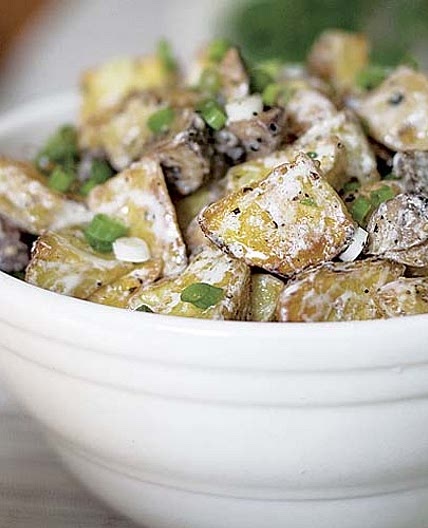 Roasted Potato and Mushroom Salad with Mascarpone