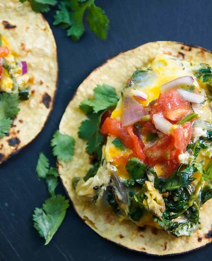 Green Shakshuka over Corn Tortillas
