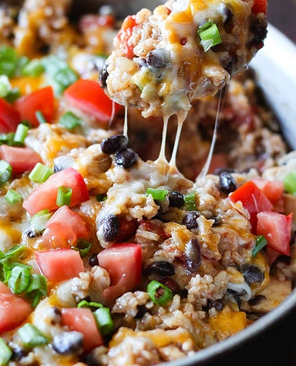 One Pot Chicken Burrito Bowls