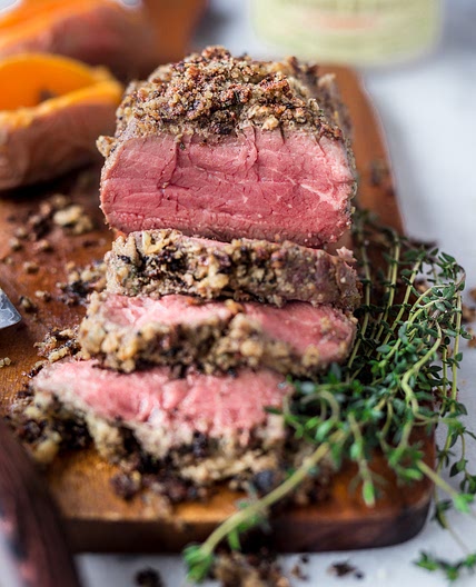 Herb & Almond Crusted Beef Tenderloin | PrimalGourmet