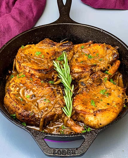 Keto Low-Carb Smothered Pork Chops