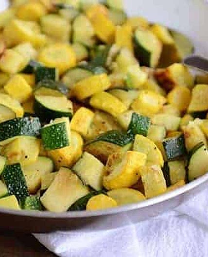 Simple Skillet Zucchini and Yellow Squash