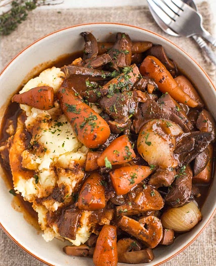 Mushroom bourguignon