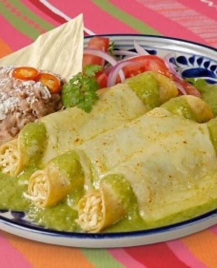 Enchiladas Suizas con Pollo