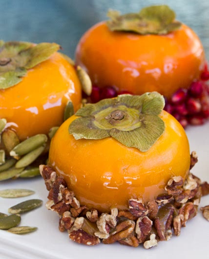 Caramel Dipped Persimmons
