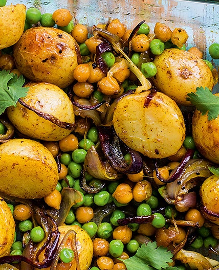 Bombay potato traybake