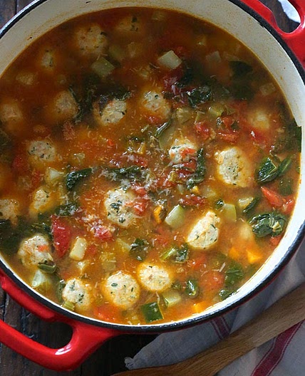 Mini Turkey Meatball Vegetable Soup