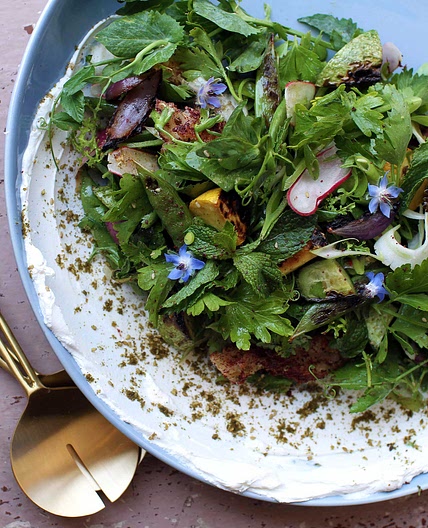 Fattoush-y Salad with Labne and Za’atar Vinaigrette - Botanica
