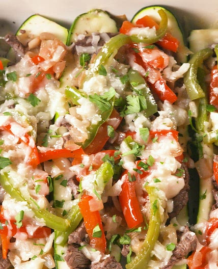 Cheesesteak Zucchini Boats