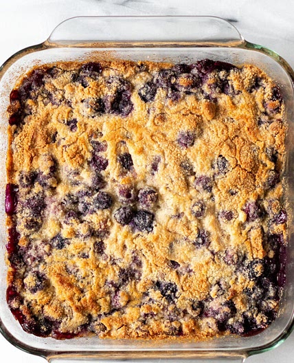 Low Carb Blueberry Dump Cake