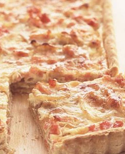 Smoked bacon and onion tart