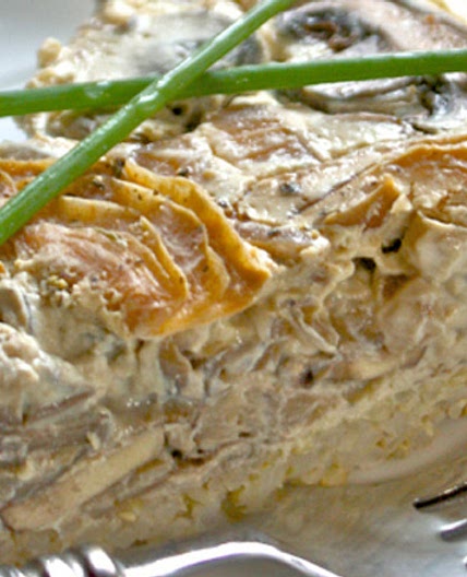Mushroom & Onion Tart With Brown Rice Crust