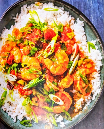 shrimp with tomatoes and warm spices